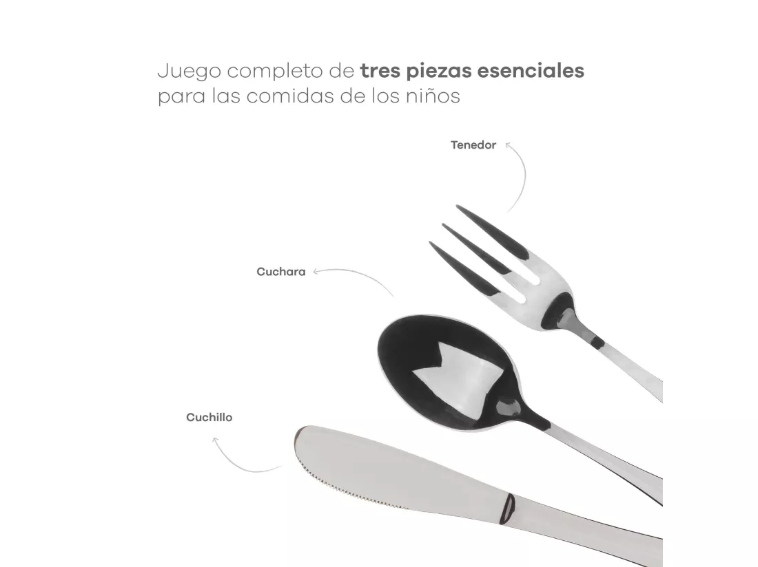 Coffret de 3 couverts enfant MUNICH Bergner inox