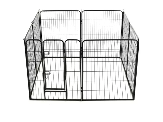 Parc pour chiens chiots noire 80 x 80 x 100 cm 02_0000567