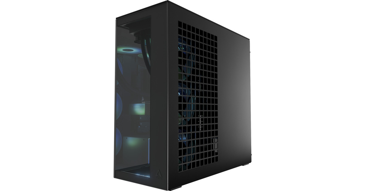 ARCTICXtender VG midi tower behuizing  (Zwart (mat) | 2x USB-A | 1x USB-C | RGB | Tempered Glass)