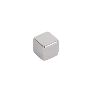 Magneet kubus Neodymium zilver 5x5mm 8 stuks