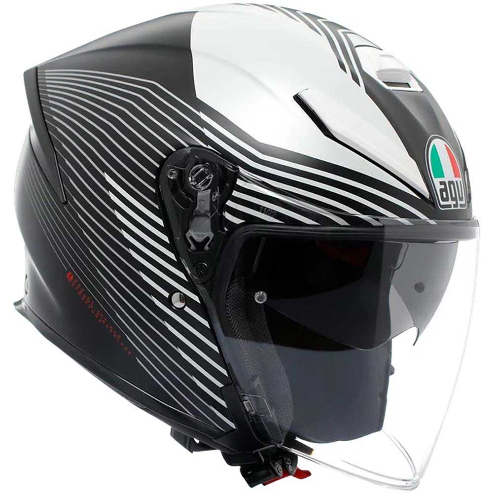 AGV - Casque K5 Jet Evo Control Noir Mat / Blanc