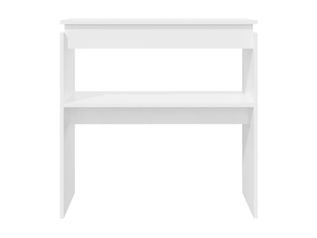 Table console Blanc 80x30x80 cm Aggloméré