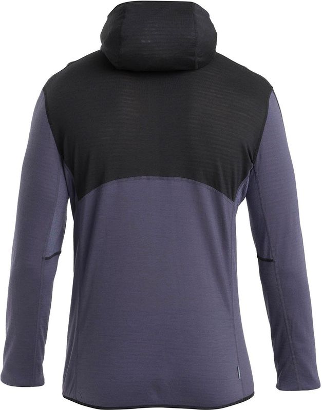 Icebreaker Merino 200 Realfleece Descender Sweatshirt Met Rits Zwart Man