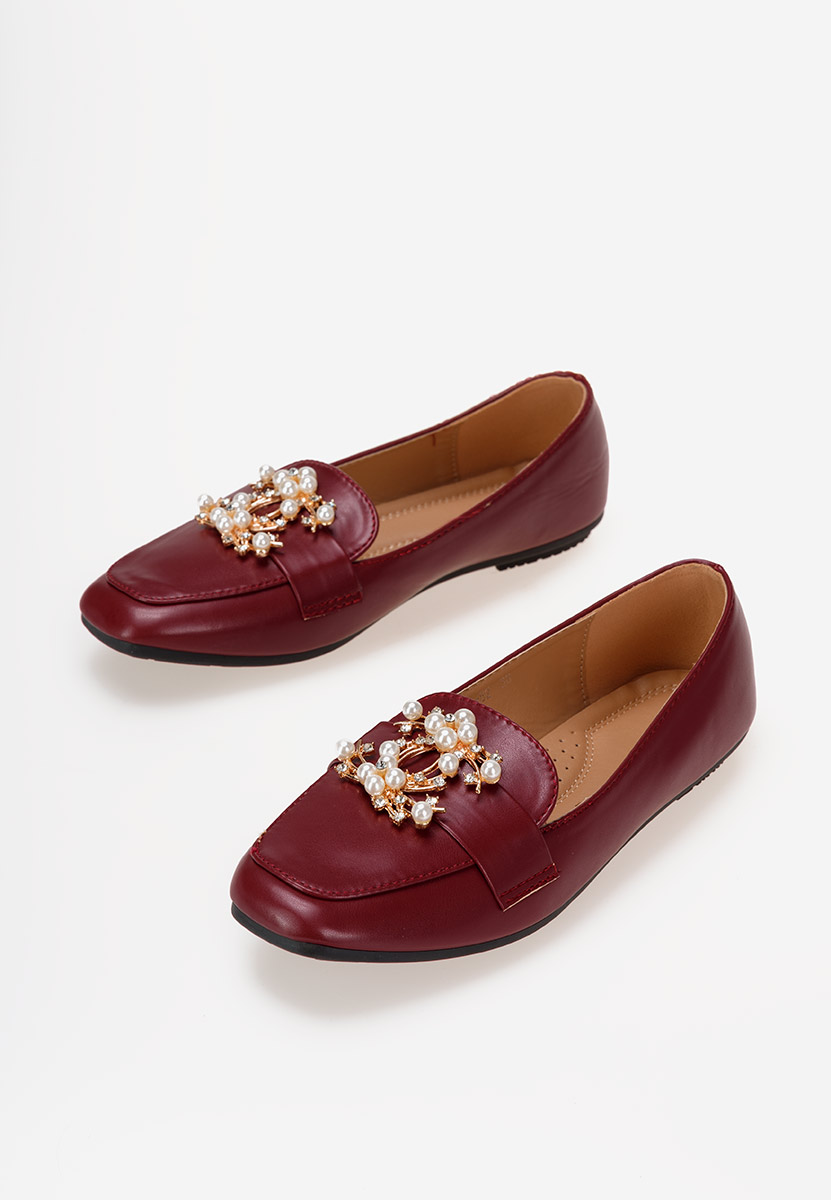 Mocassins élégants femme rouges Giulinello