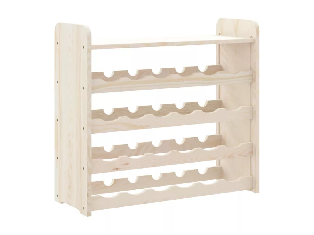 Casier à vin et panneau supérieur 67,5x25x60 bois pin massif