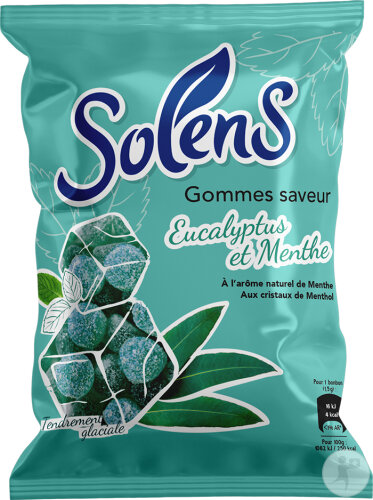 Solens Gommes Eucalyptus-Menthol 100g
