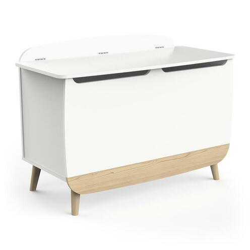 Coffre à jouets avec couvercle FIRMIANA Blanc - CBA Meubles