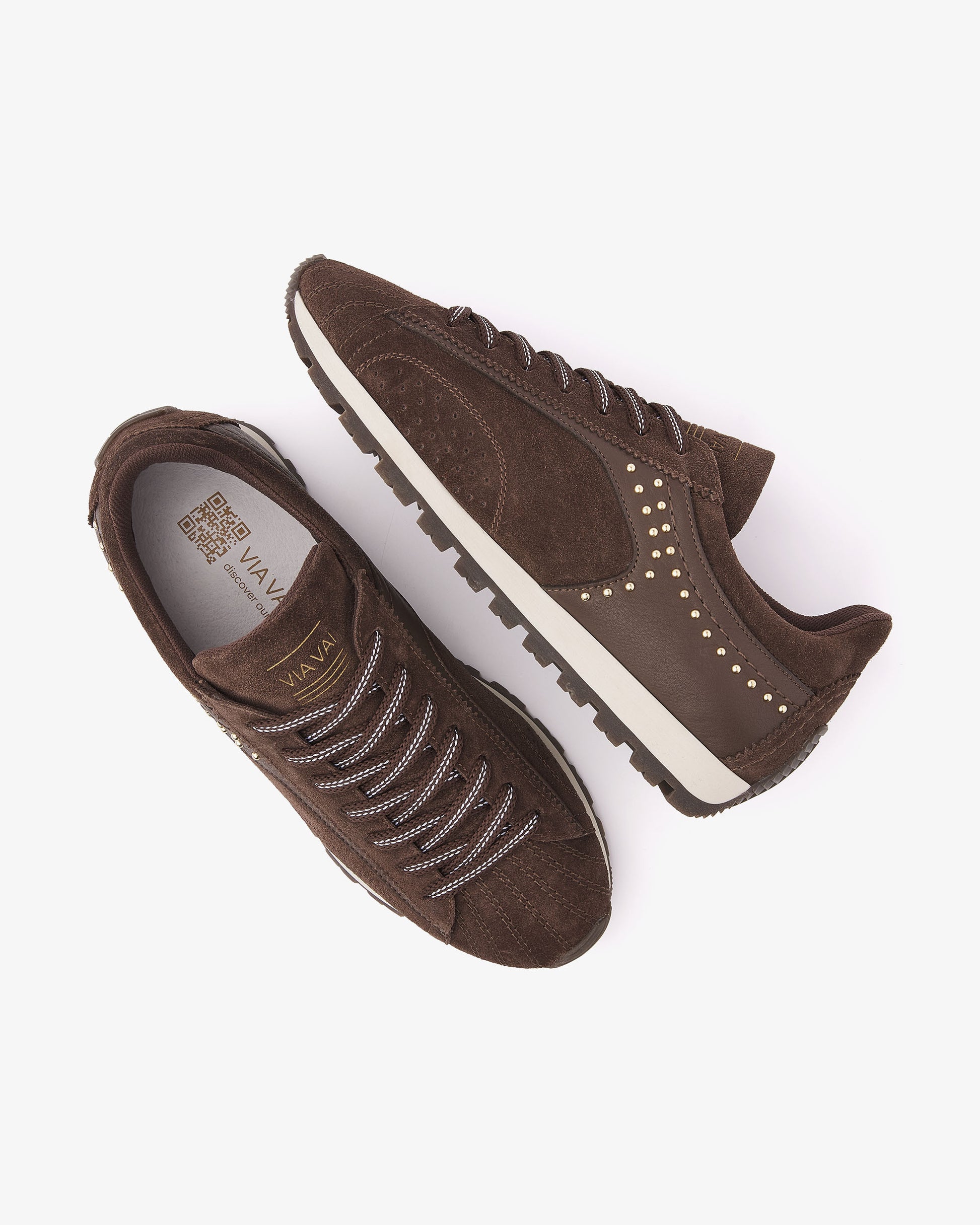 VIA VAI bruine dames sneakers Scott Kyle
