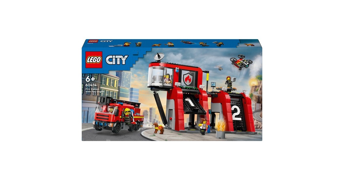LEGOCity - Brandweerkazerne en brandweerauto Constructiespeelgoed  (60414)