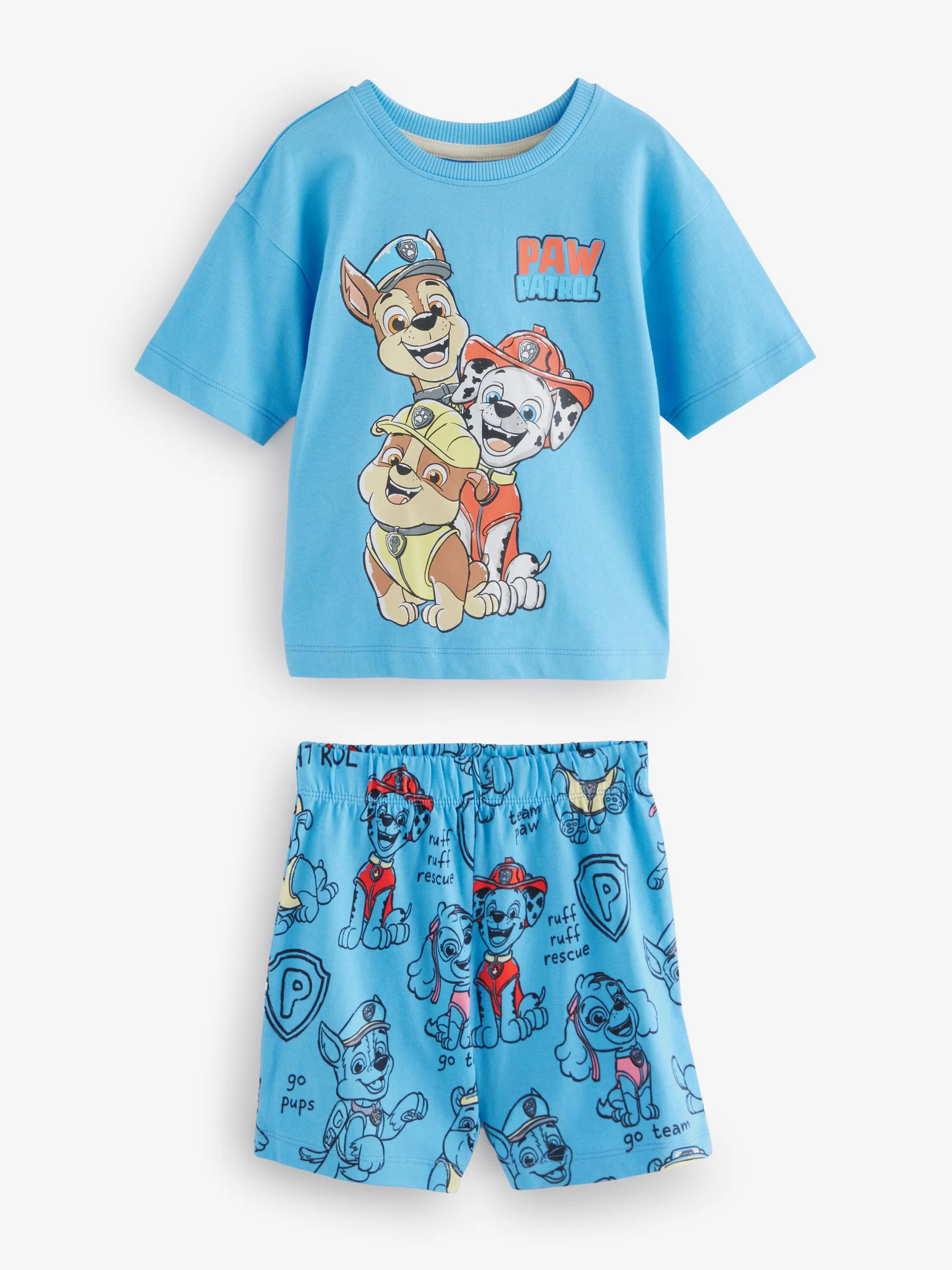 Rood/blauw - Verpakking van 3 Paw Patrol korte pyjama's (9mnd-8jr)