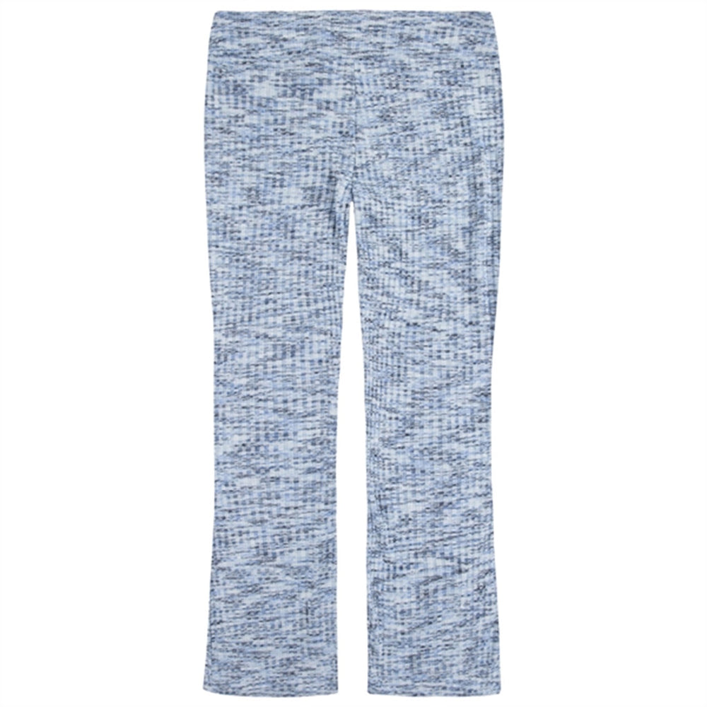 Space Dye Flared Knit Pants Crown Blue