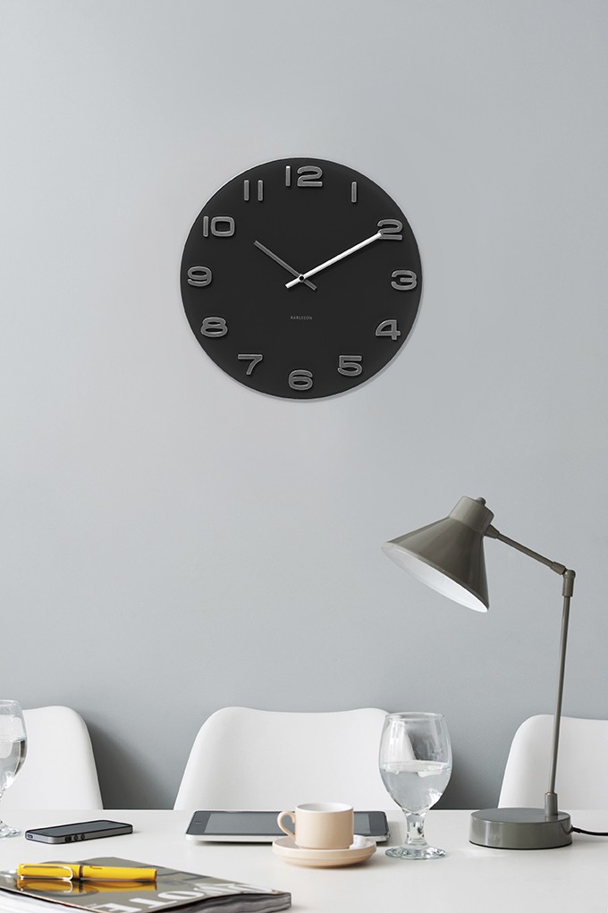 Wall Clock Vintage Round KA4401 Black
