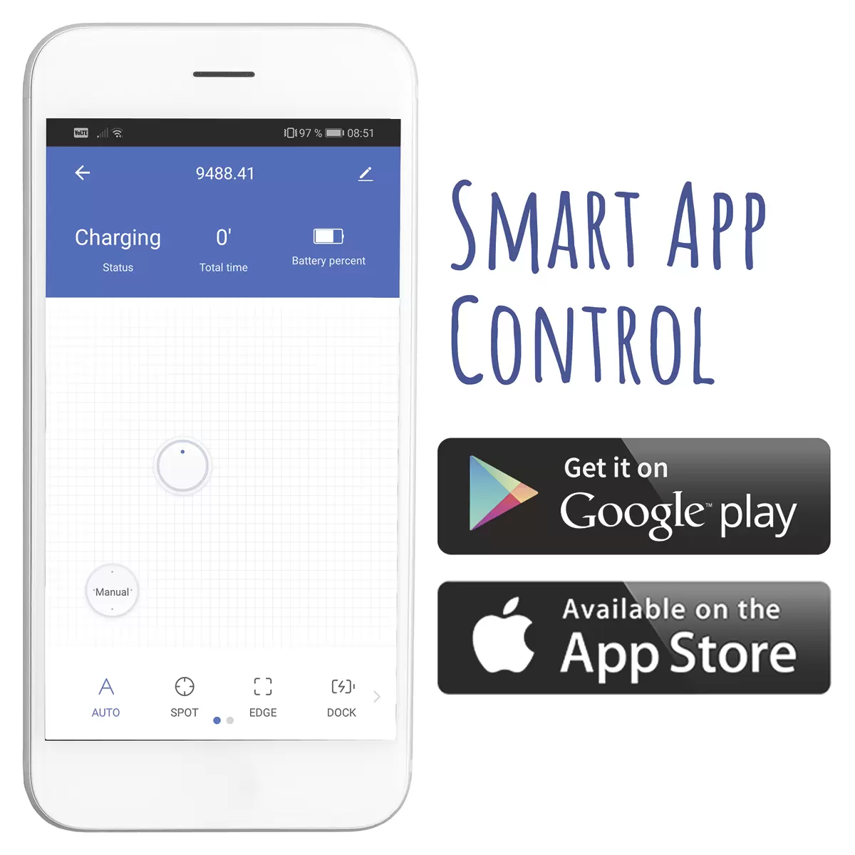 Robotersauger Robo Clean APP Control Schwarz