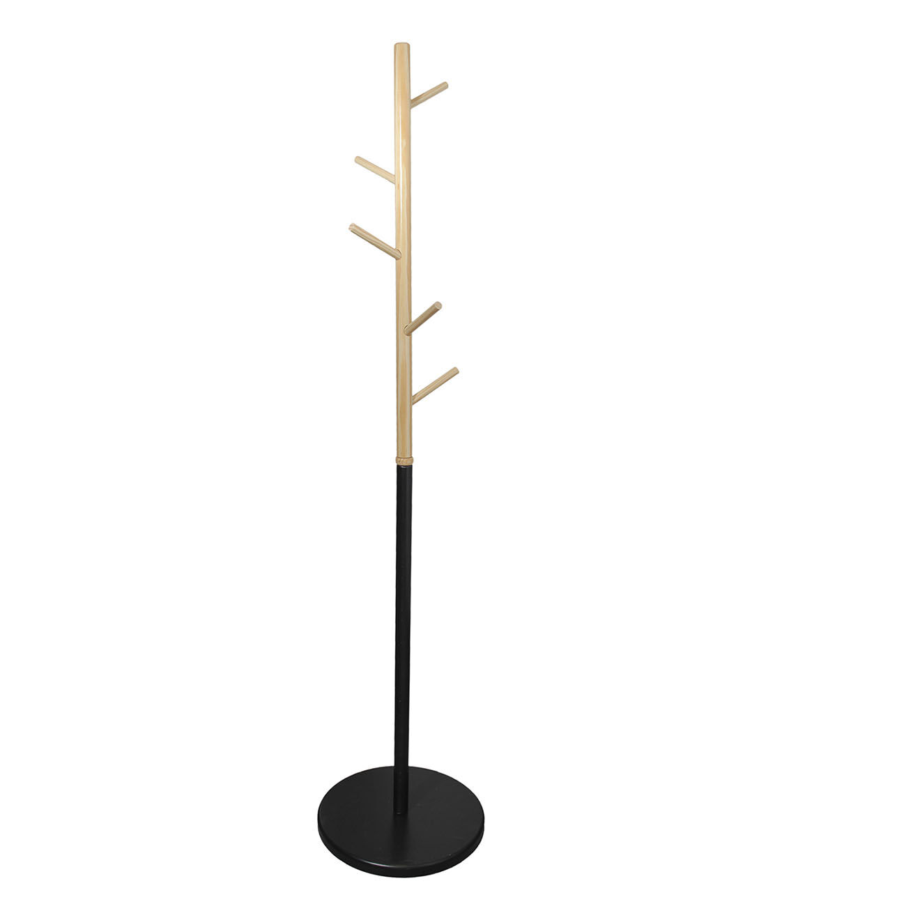 Home Deco Factory Porte-manteau Miko noir - 40x40x180 cm