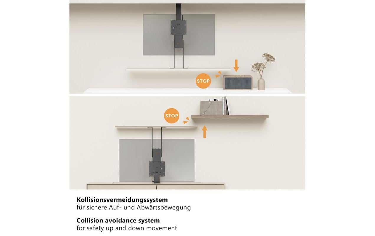 TV-Lift HP 66 L max. 45 kg<br>TV-Einbaulift für 17-32 Zoll Fernseher zum Rauffahren oder Runterlassen