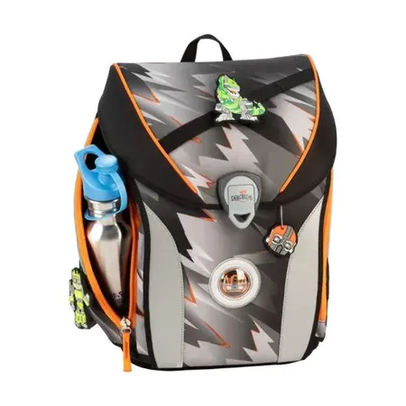 DerDieDas Schulranzen-Set ErgoFlex MAX Exklusiv LED Cyber Dino, 5-teilig