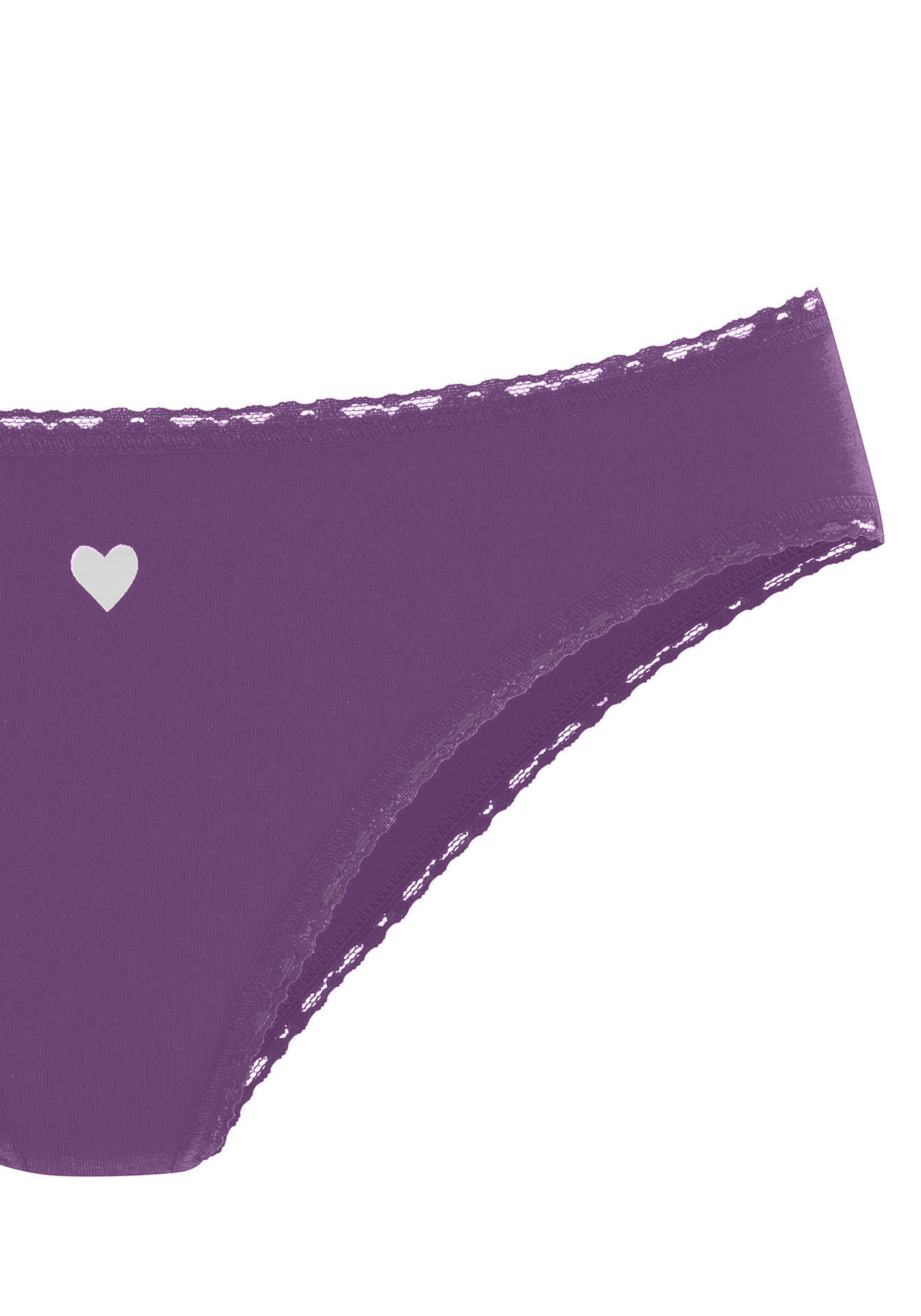 LASCANA Jazz-Pants Slips , mit süssen Herzchen-Prints und aus elastischer Baumwoll-Qualität