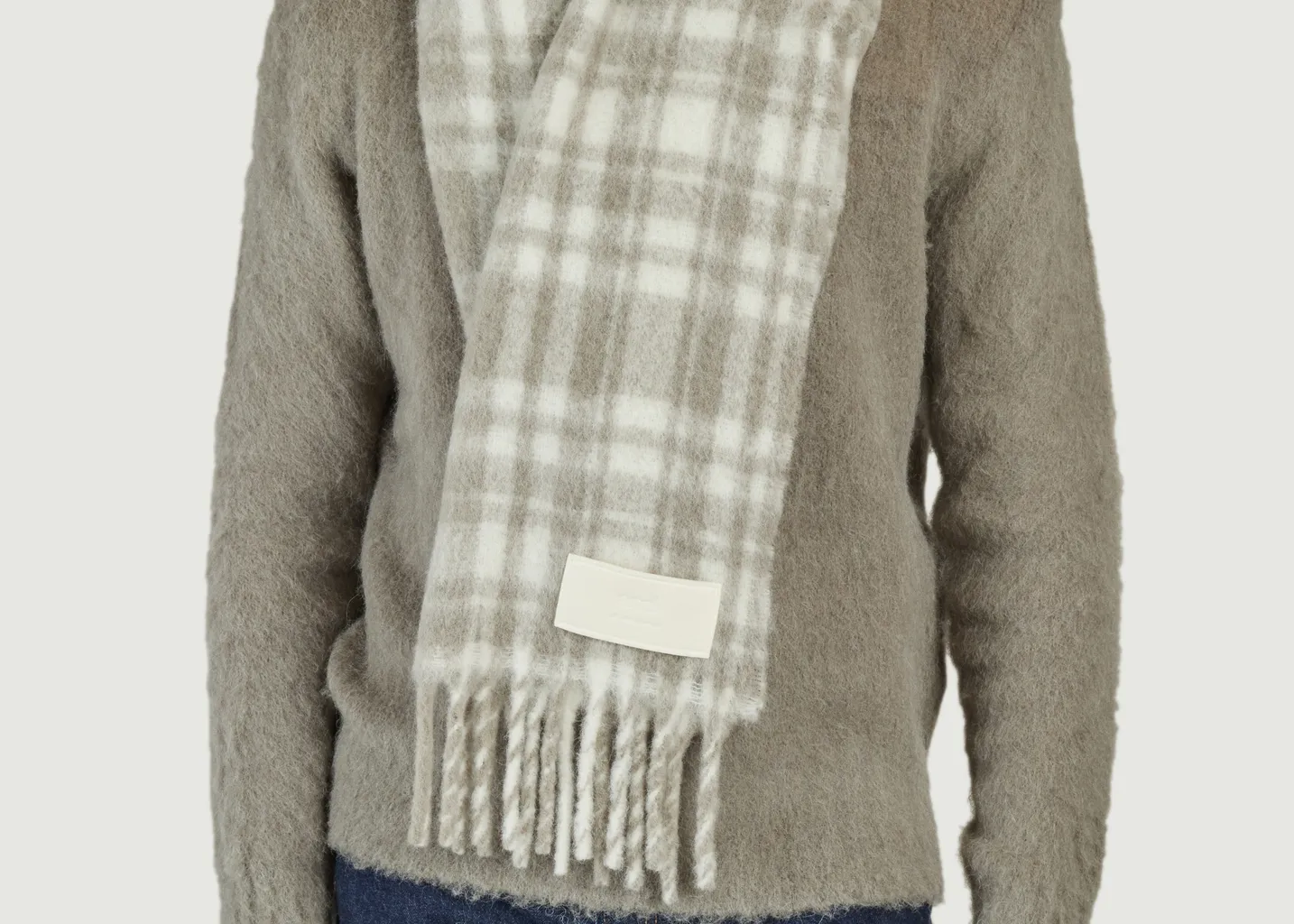 Écharpe Oversize Check AMI Paris
