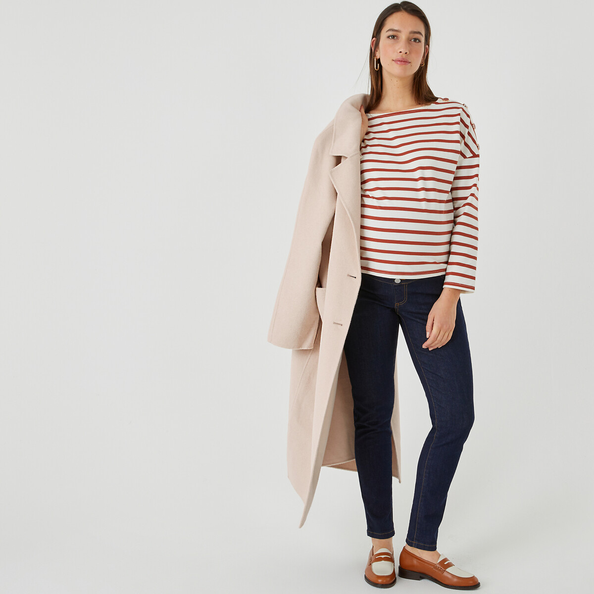 COLEÇÕES LA REDOUTE<br>Jeans slim para maternidade