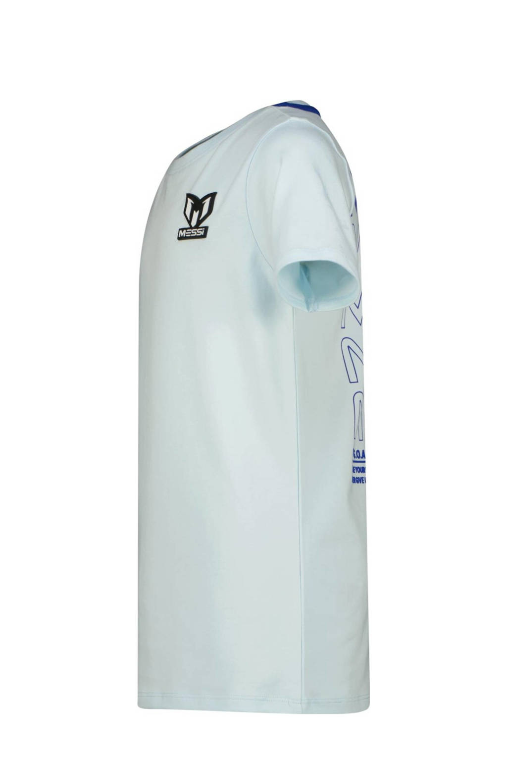 Vingino T-shirt Jacko met backprint lichtblauw/hardblauw