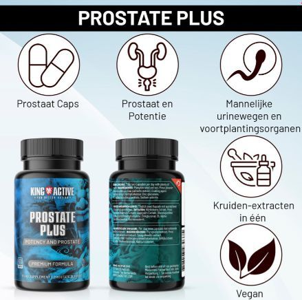 King Active Prostate Plus - 60 Vegan Caps - Ondersteunt bij Prostaatproblemen