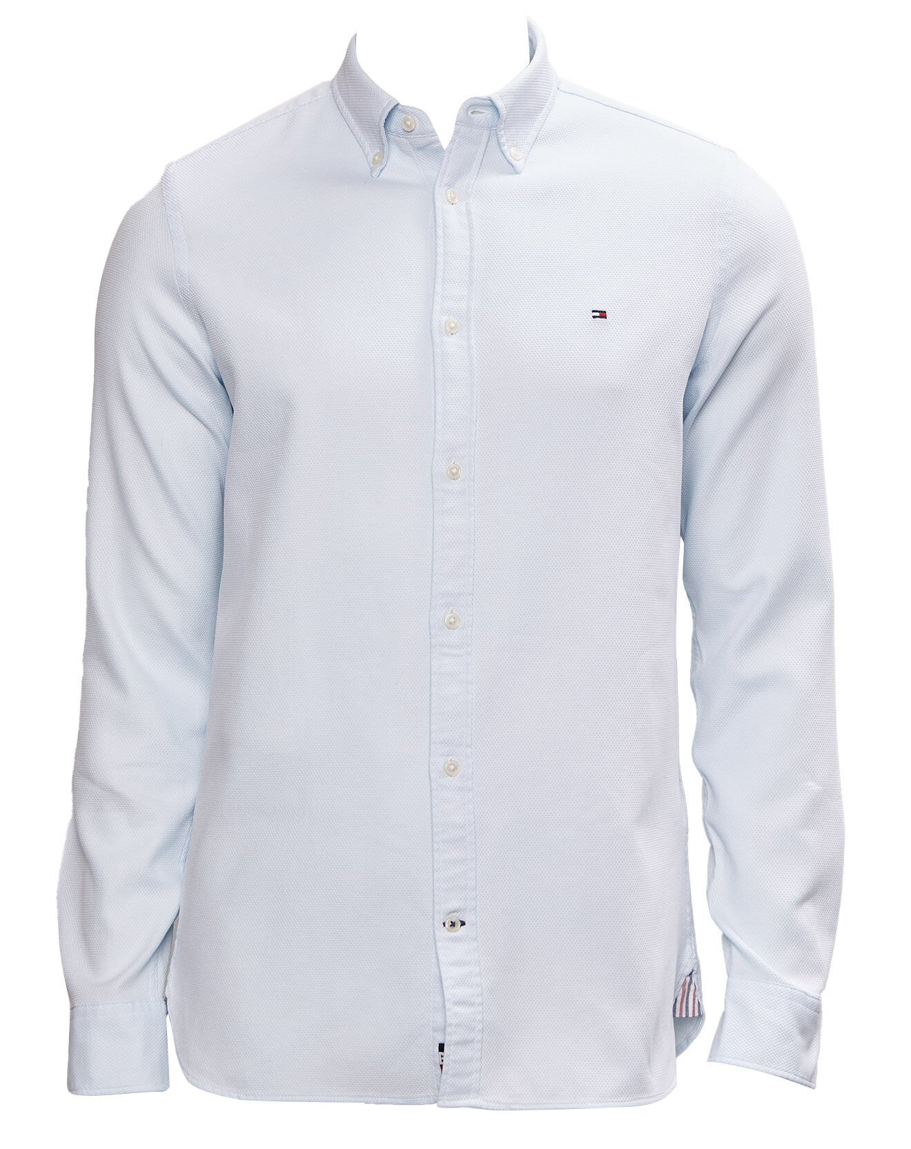 Tommy Hilfiger Chemise slim Armurée bleu clair