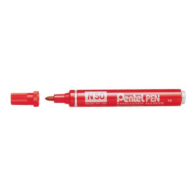 Pentel PEN N50 - Marqueur permanent - pointe ogive - rouge