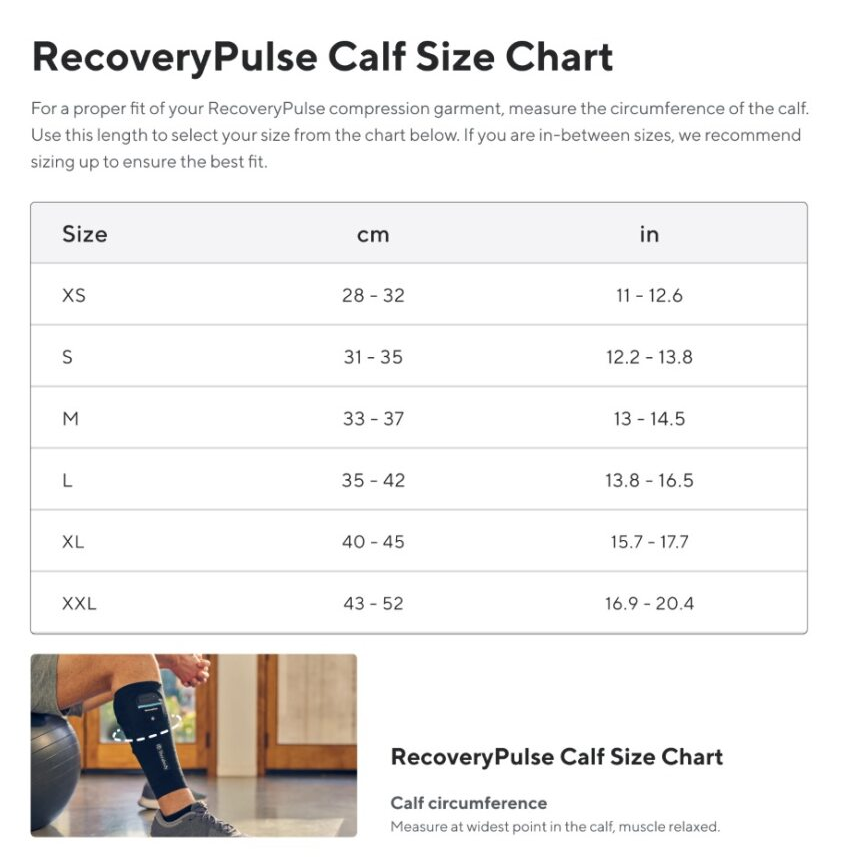 Therabody - RecoveryPulse Lægmanschet - M - Enkelt