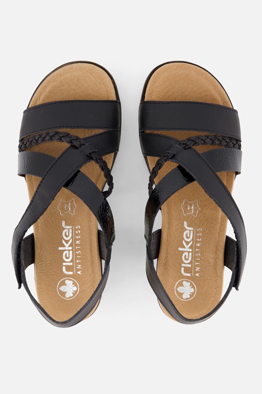 Rieker Sandalen zwart Synthetisch