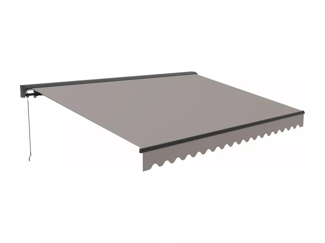 Store banne semi-intégral 3x2,5m en aluminium taupe