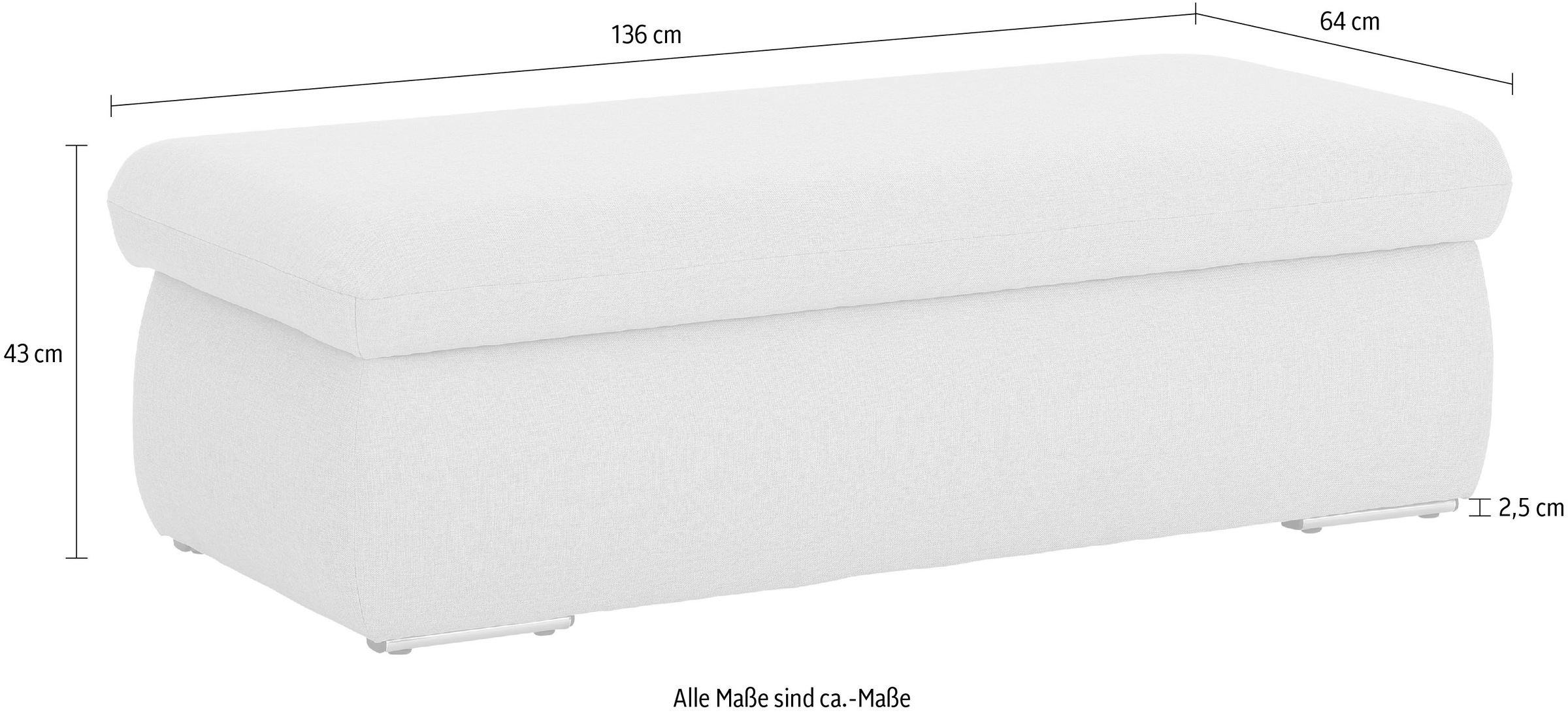 INOSIGN Polsterhocker »Avesa« Mit grossem Staufach, passend zur Serie 