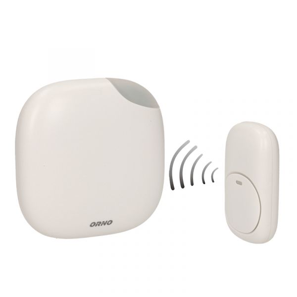 Orno Campainha Sem Fio com Sistema de Aprendizagem e Alarme Branca - OR-DB-QM-125