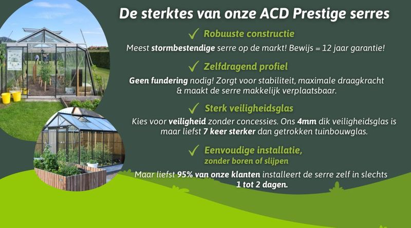 ACD - Prestige S104 - Tuinkas - Blackline - 3,06 x 2,98m