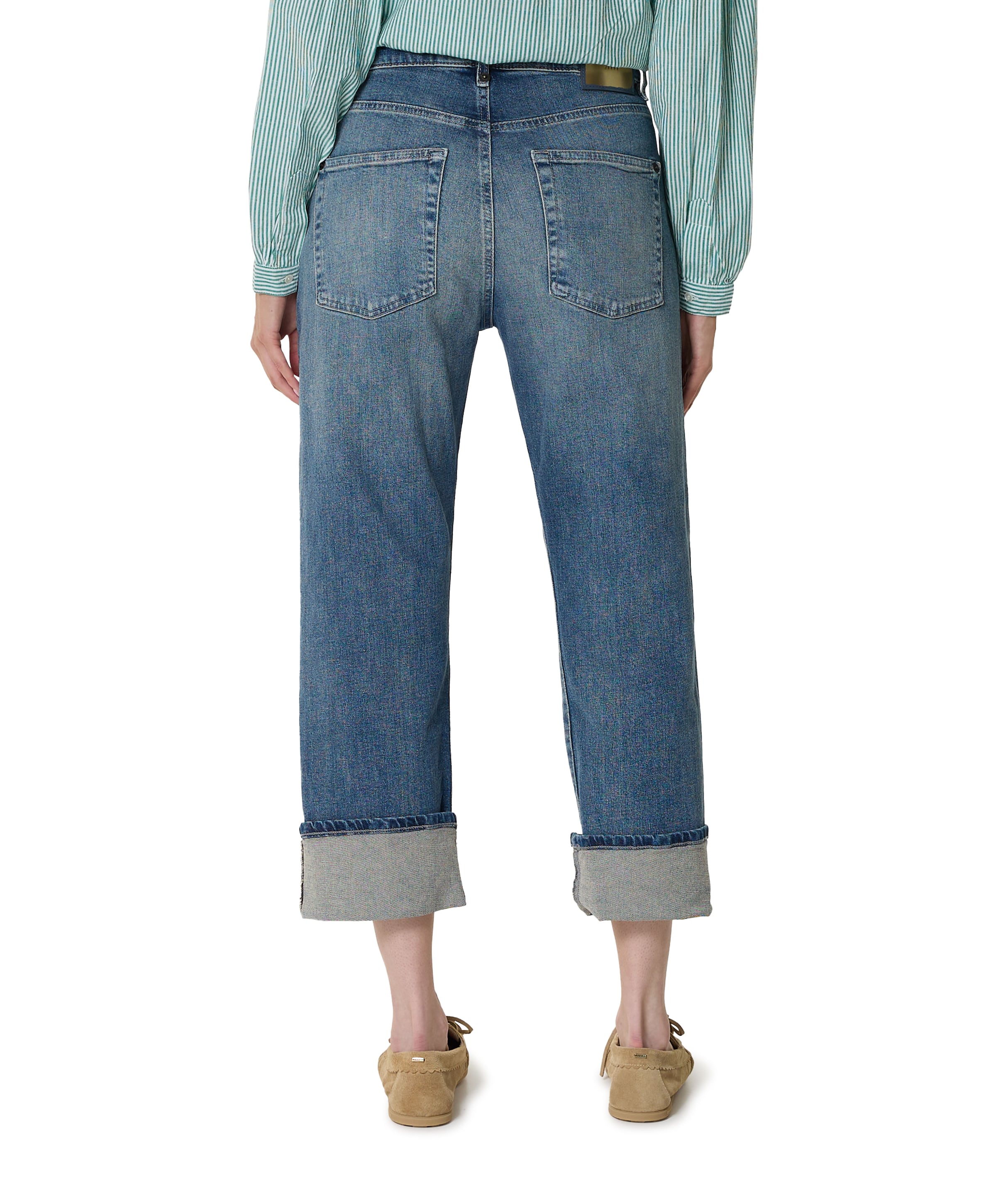 MAC BAGGY dames jeans blauw