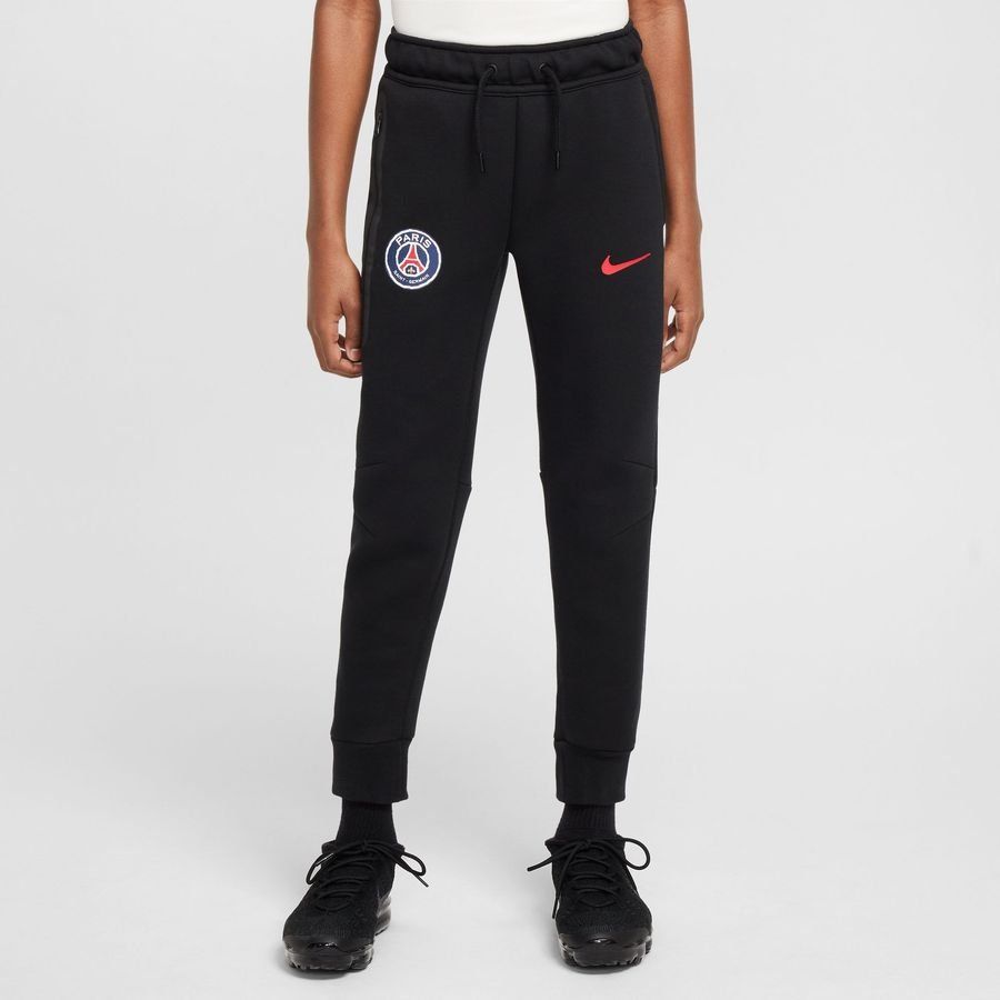 Paris Saint-Germain Bas de Survêtement NSW Tech Fleece - Noir/Rouge Enfant