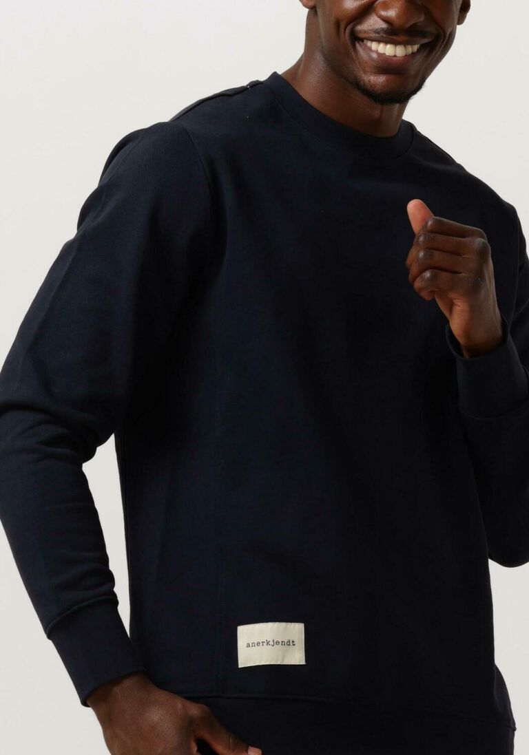 ANERKJENDT donkerblauwe anerkjendt sweater akruben sweat noos - gots
