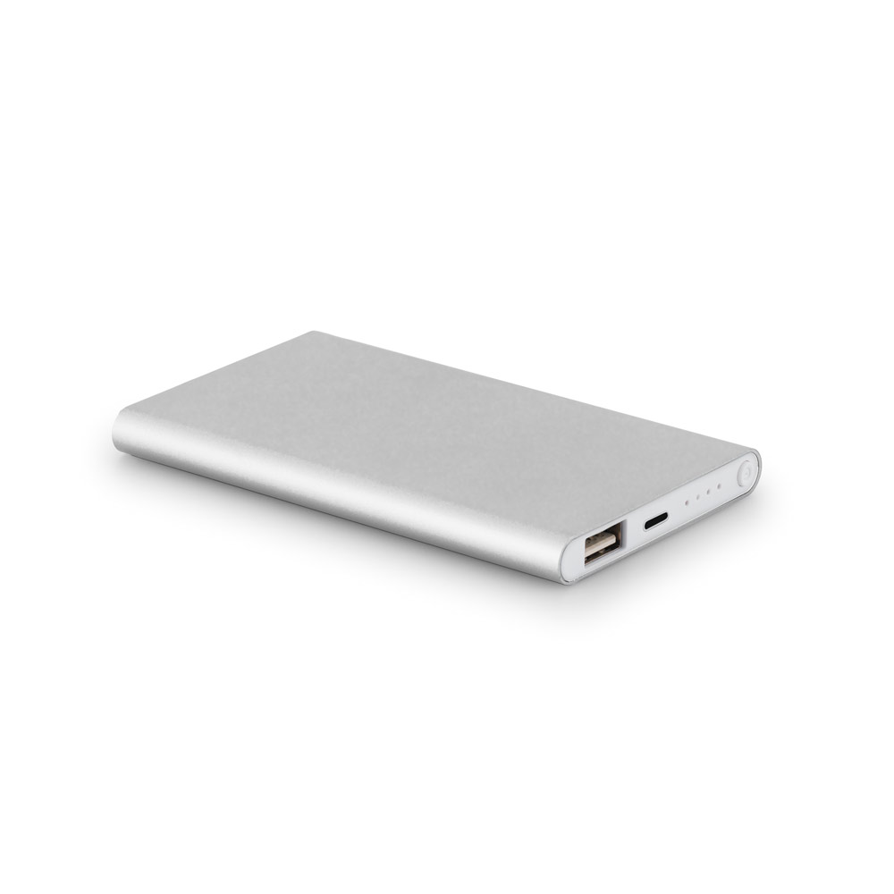 hi!dea 97344 - Power bank Slim de 4 000 mAh en aluminium recyclé (100% rAL) et ABS recyclé (100 % rABS)