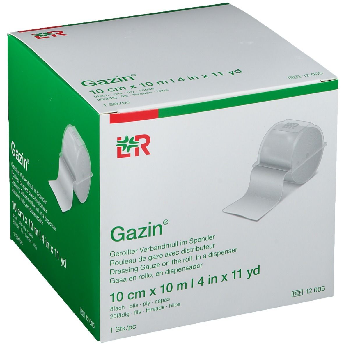 Gazin® Verbandmull 10 cm x 10 m 8 lagig
