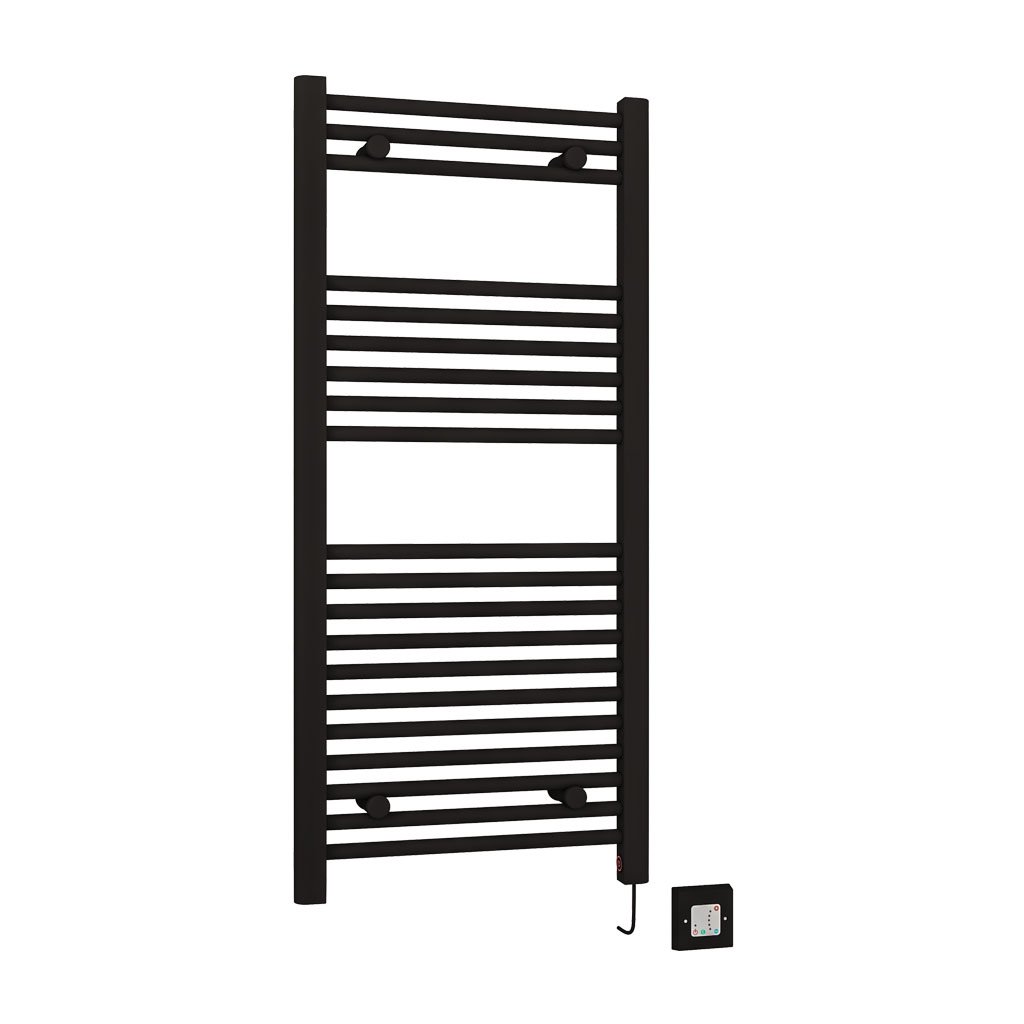 Eastbrook Biava elektrische handdoekradiator met aan/uit knop 50x110cm 400W zwart mat
