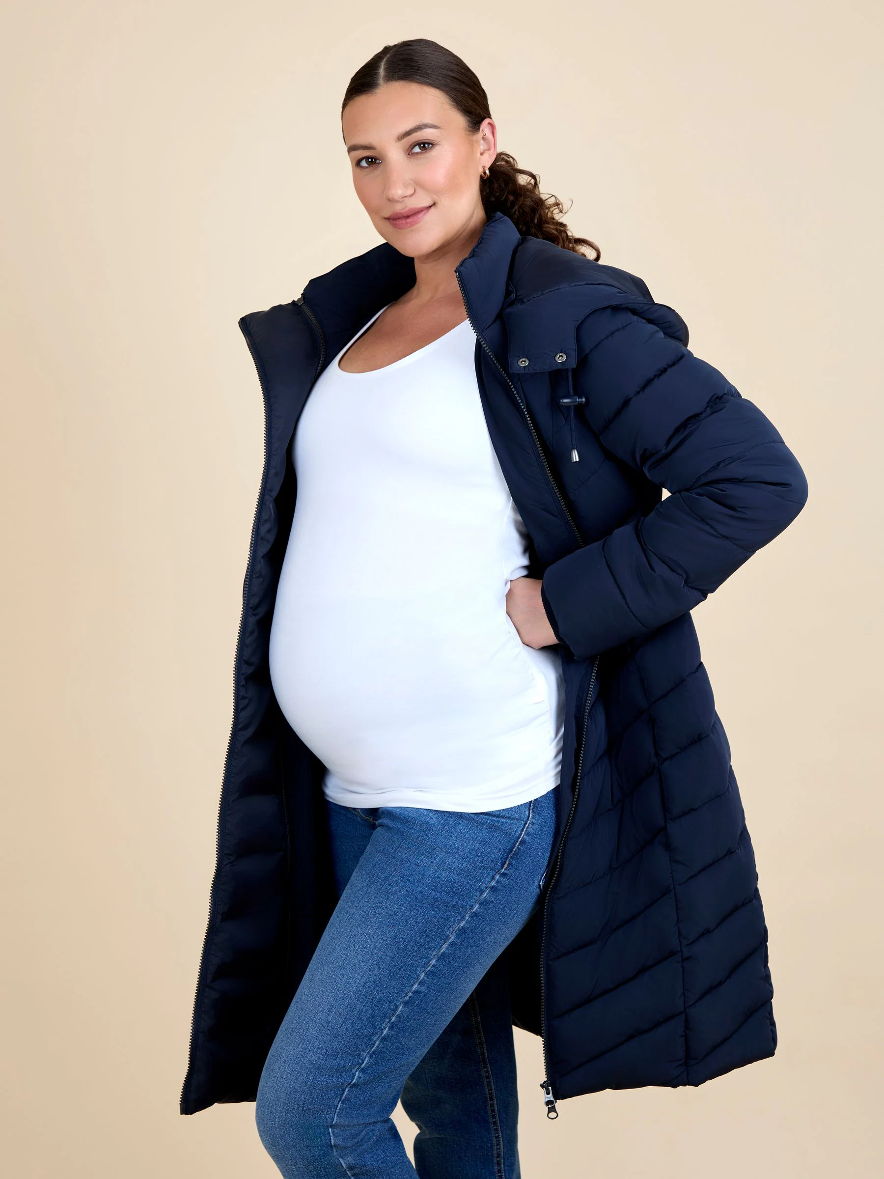 JoJo Maman Bébé - Gewatteerde 2-in-1 zwangerschapsjas