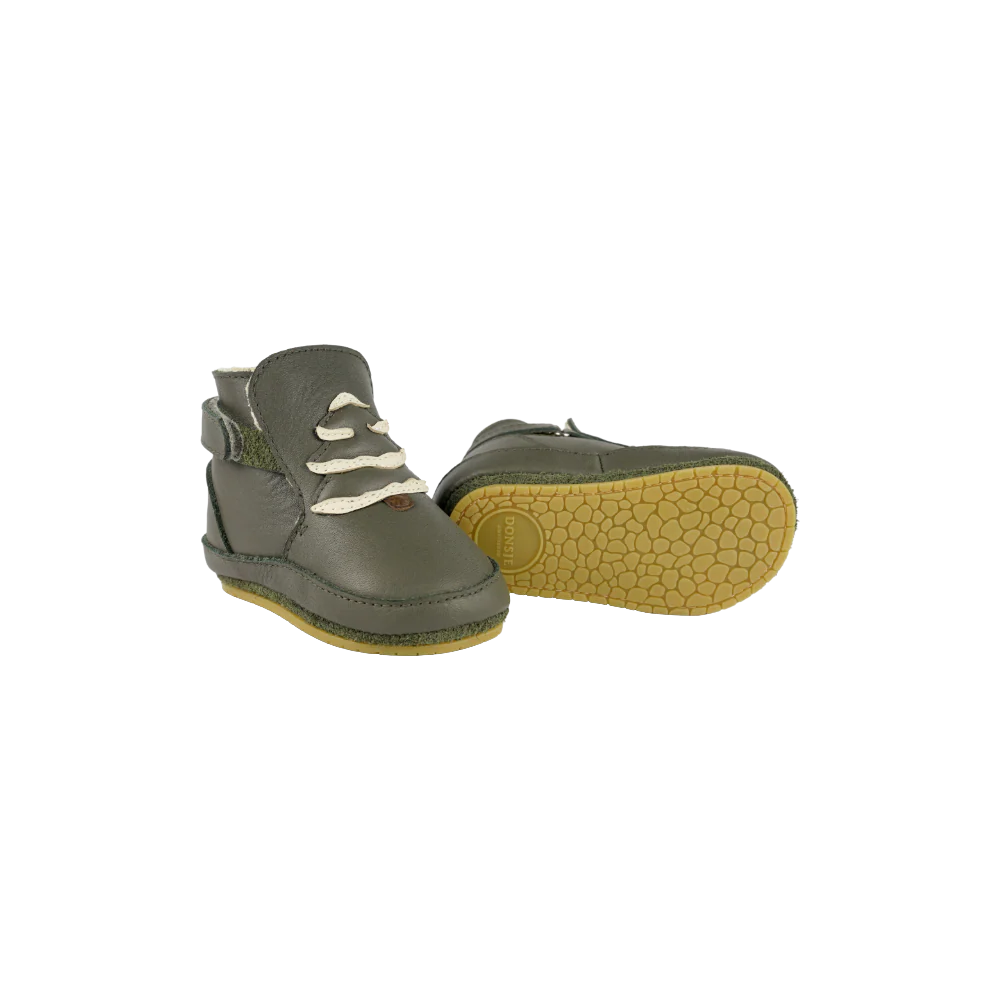 Aggas Booties | Christmas Tree | Olive Leather