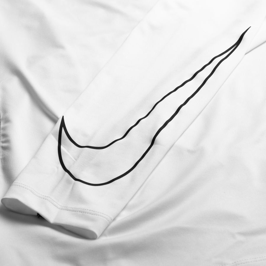 Nike Pro Top Dri-FIT - Blanc/Noir Manches Longues