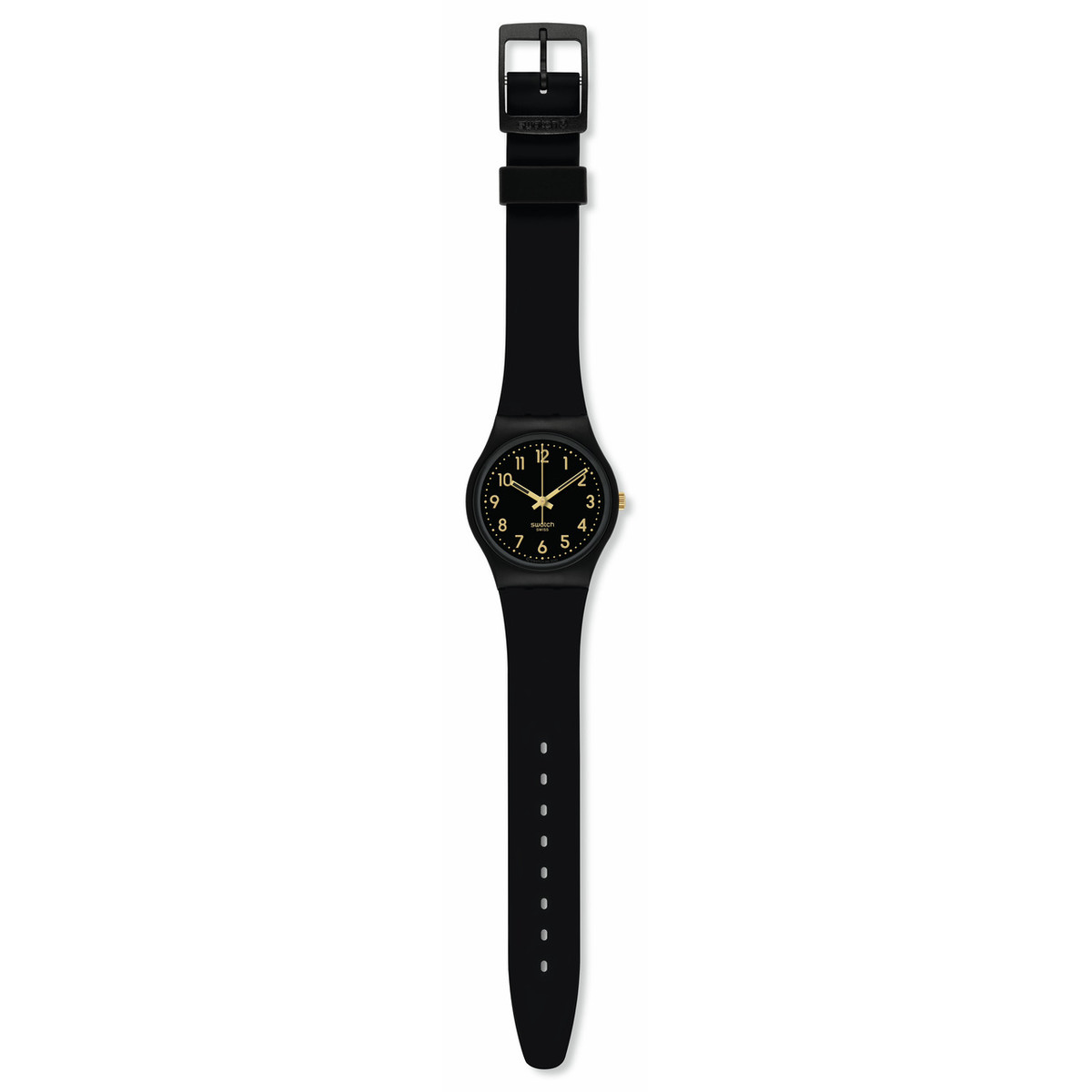 Montre SWATCH Gent biosourced Golden tac homme bracelet matériau biosourcé noir