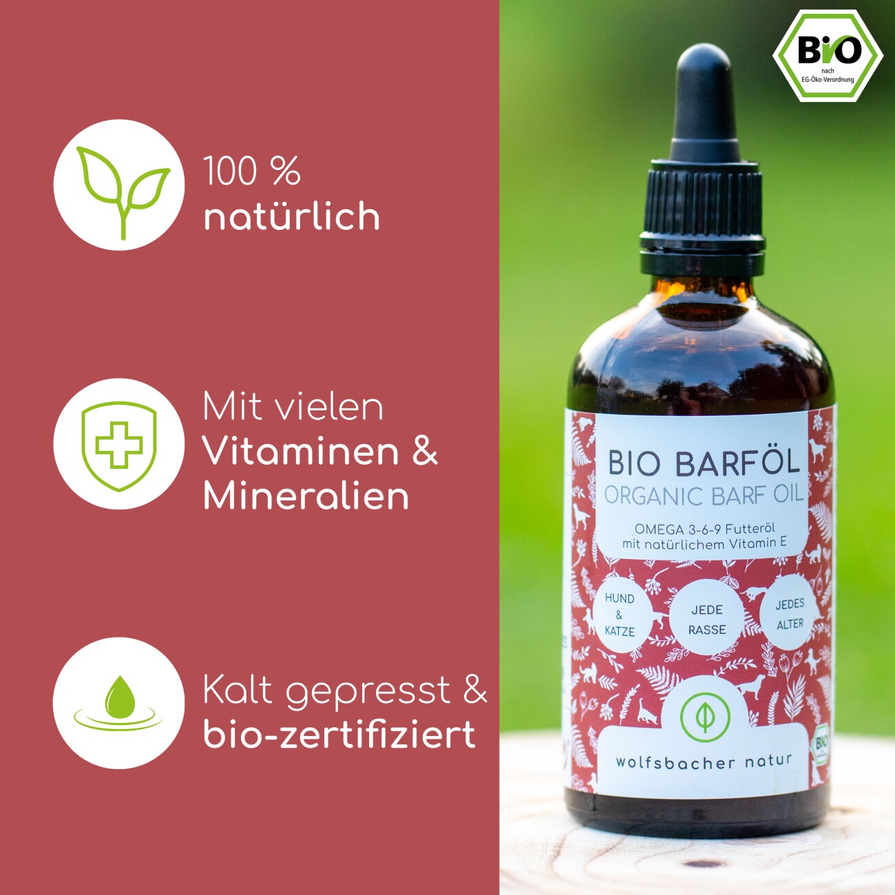 Wolfsbacher Natur Bio Barf Öl 100 ml