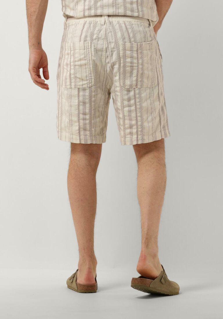 ANERKJENDT beige anerkjendt korte broek aklt jan elastic cotton shorts