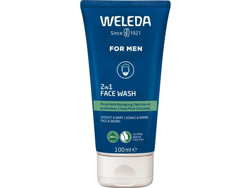 WELEDA Reinigungsgel For Men 2in1 100 ml Natürliche Gesichtsreinigung für Männer entwickelt