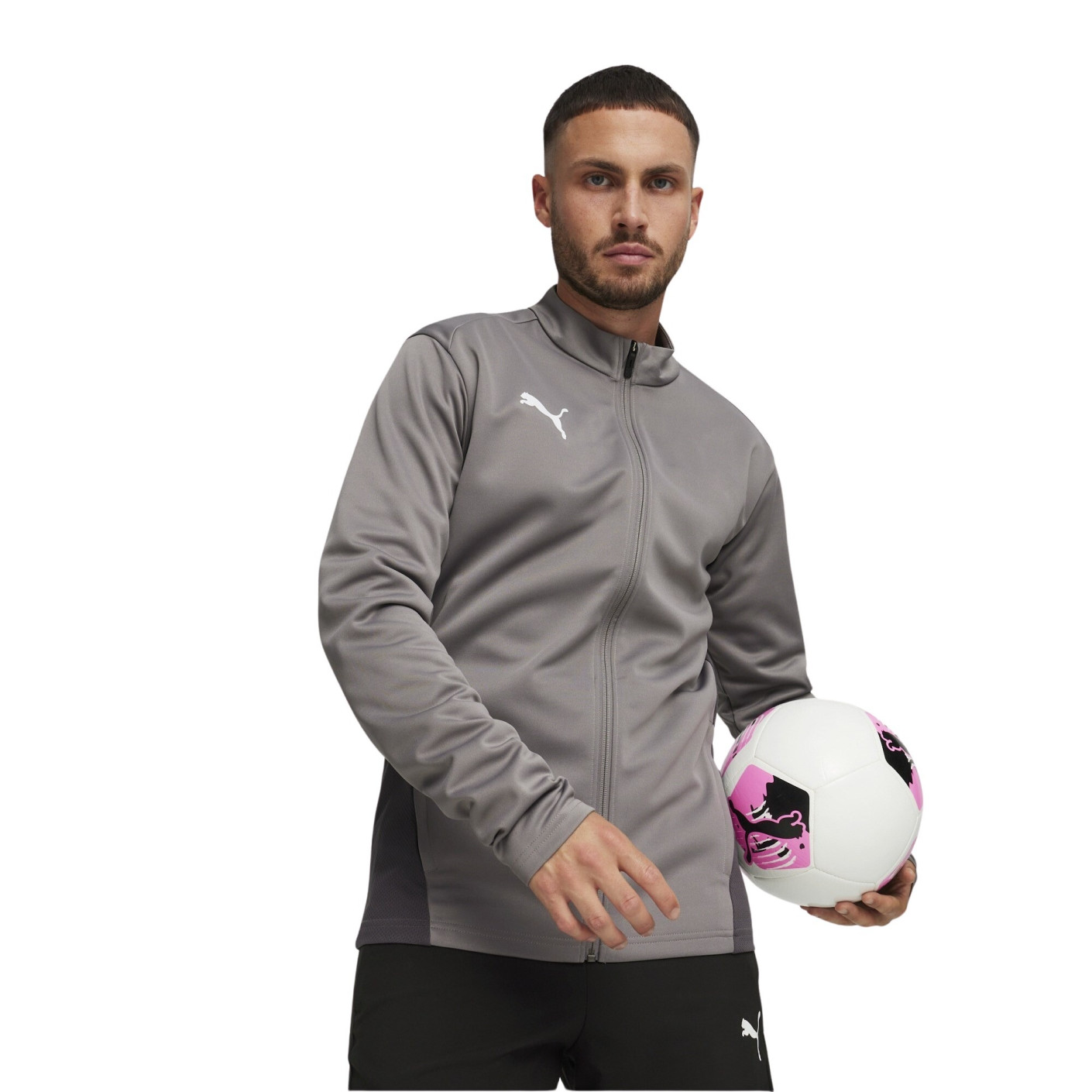 PUMA teamGOAL Trainingspak Full-Zip Grijs Zwart Wit
