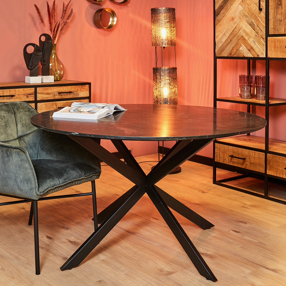 Eettafel Marmer Fred Zwart 150