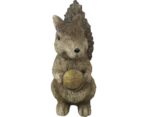 Decoratief eekhoornbeeldje, 26 cm hoog, bruin