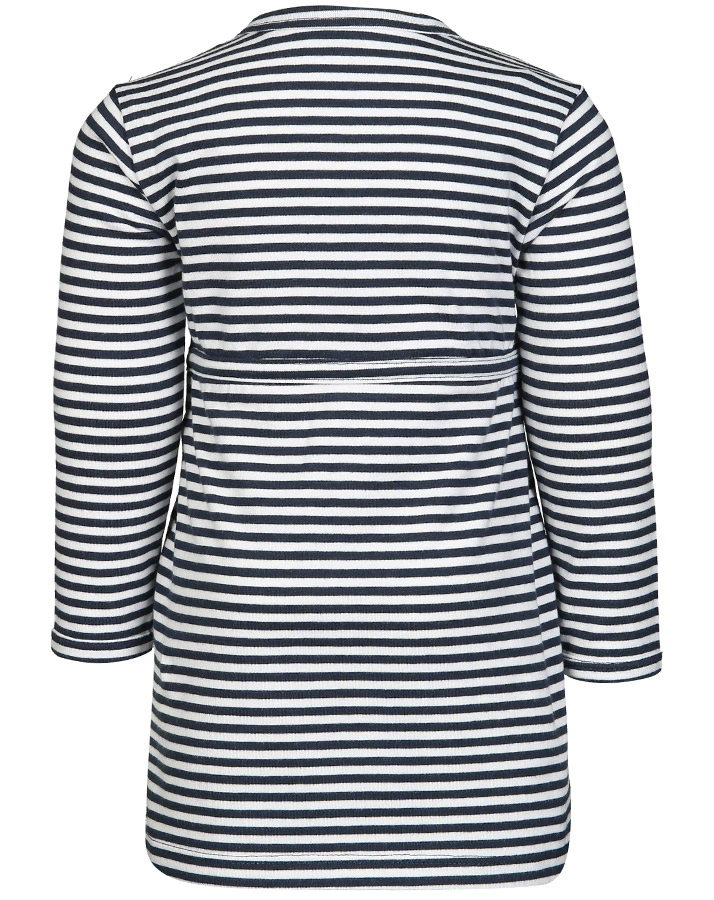 Langarm-Kleid JAZZ gestreift in navy